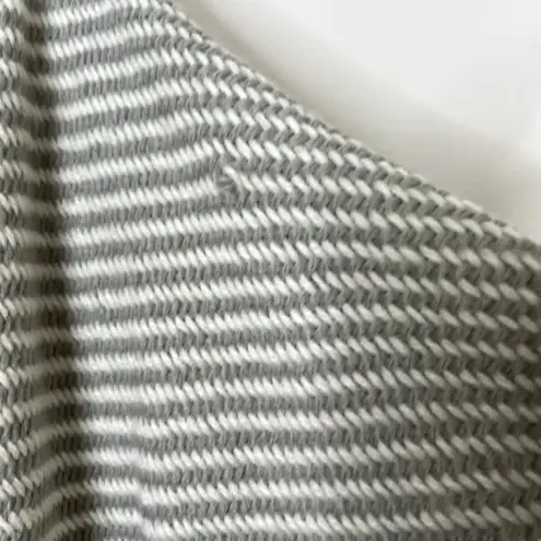 Aerie  Loose Knit Gray & White Striped Oversized Soft Comfy Poncho