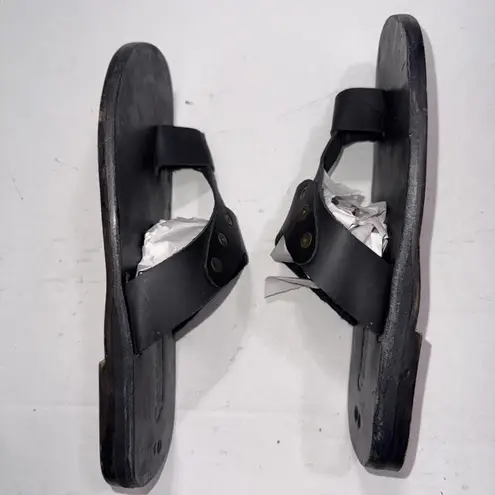 Handmade Ghana Kente Leather Sandals Flip Flops Thongs Tribal Batik Style 41 Size 10