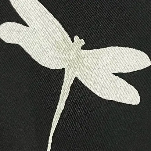 Vintage Y2K Jessica Howard Black Dragonfly Slip Dress with Scarf/ Sash M Size M