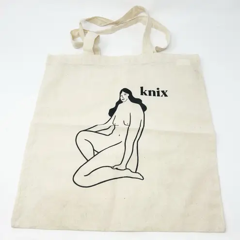 Knix Leia Bryans Nude Art Body Positivity Reusable Cotton Canvas Tote Bag Cream