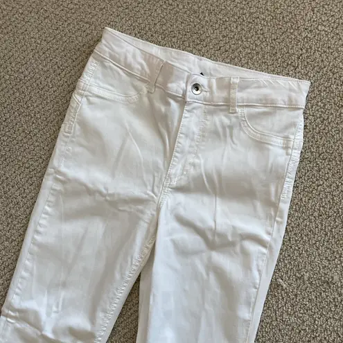 Calzedonia High Rise White Straight Leg Pants Size Small Like New Italian