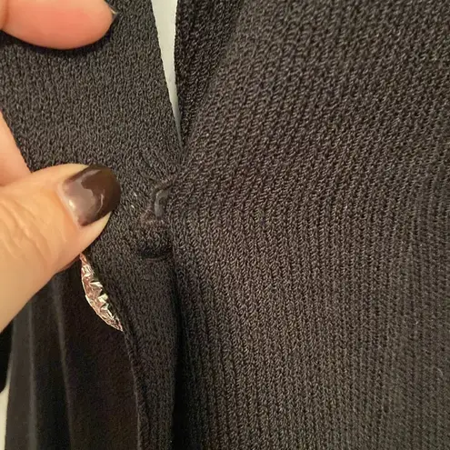 St. John Evening Black Double Breasted Knit Sweater