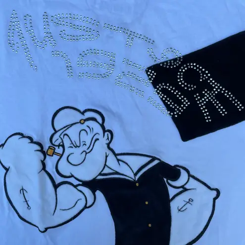 New Vintage 90s Popeyes 1929 White Graphic T