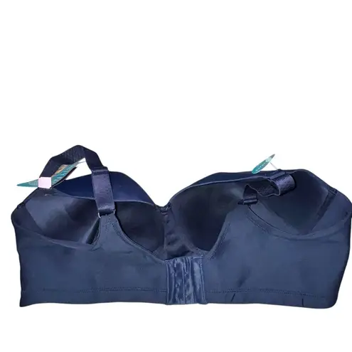Vanity Fair NEW Navy Blue Full Figure Wireless Bea size 44D Style 71380