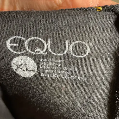 New Equo I just want to drink Champagne and Ride Horses Long Sleeve Top XL Black