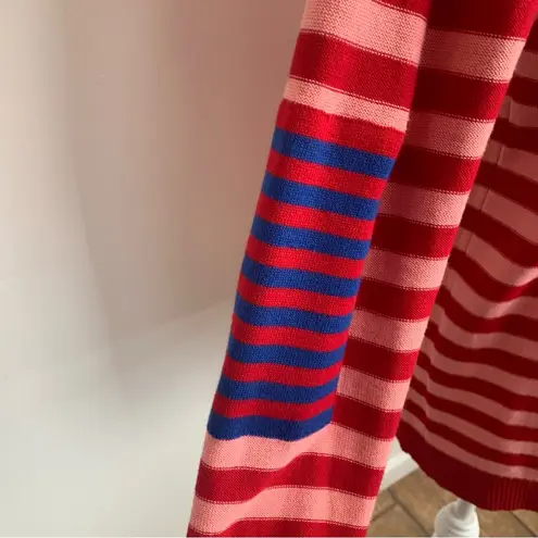 CAbi EUC  Cranberry Picnic Red Striped Button Cardigan Style 5446 Size M - Image 8