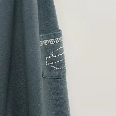 Vintage Harley Davidson Logo Zip Up Jacket Sweatshirt Hoodie Womens Coat Xlarge Blue Size XL