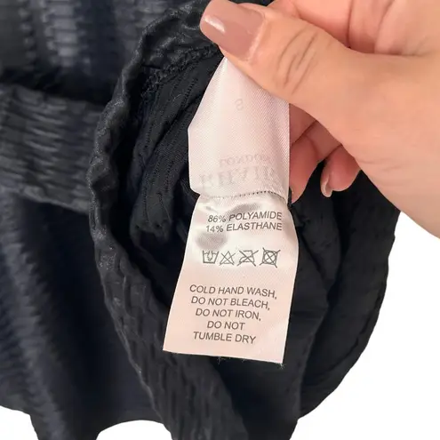 Rhaika London Black Textured Full Zip Peplum Jacket Sz S