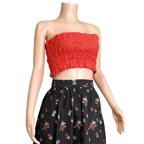 Hill House Scallop Lace June Nap Top, Poppy Red, XS