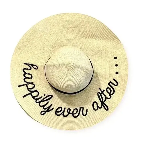 Boutique NWOT Happily Ever After Straw Beach Hat