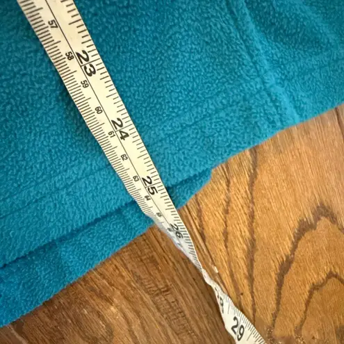 Lands’ End teal fleece mock neck sweater size XL Blue