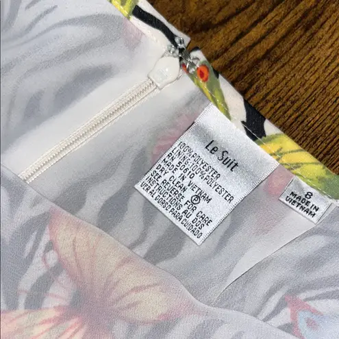 Vintage Butterfly Zebra Print Skirt and Scarf Black Size M