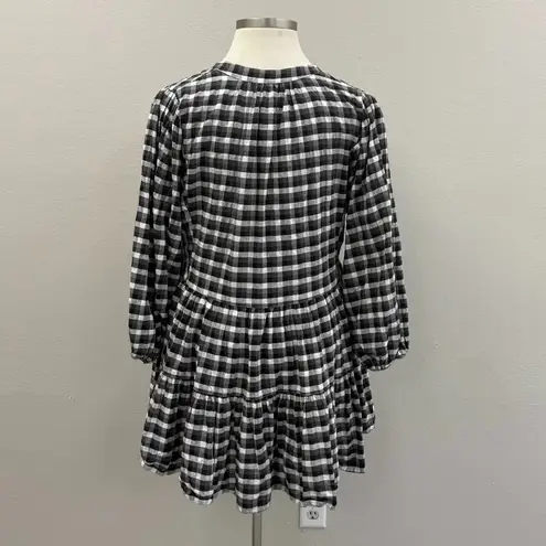 Seafolly Black & White Gingham Mini Dress - Size 12/14 (Medium/Large)