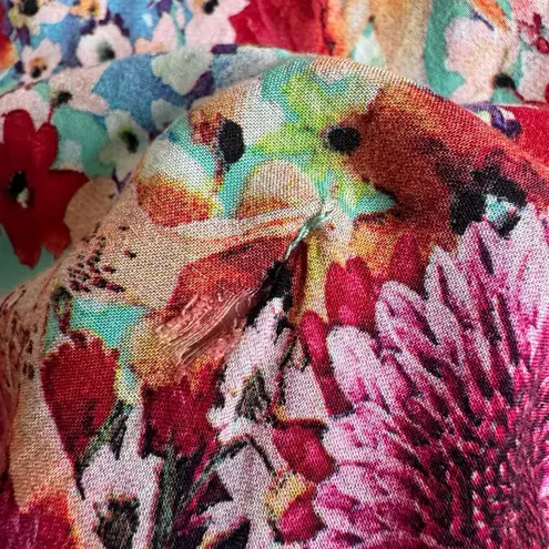 Umgee ‎ Floral Kimomo Cardigan Size S/M Feminine Colorful Flowy