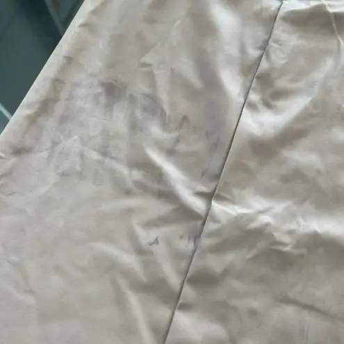 Enza Costa Leather Midi Pull On Wrap Skirt, Putty/Beige Size 2 New w/Tag