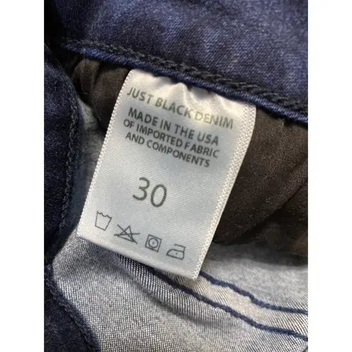 Just Black Denim Women's Blue Dark Wash High Waisted Skinny Ankle Jeans Size 30