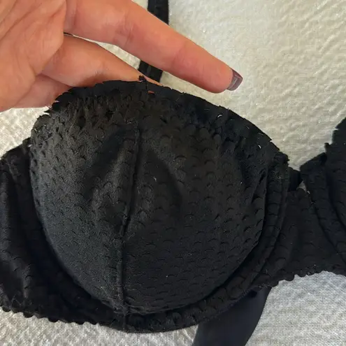 ViX by Paula Hermanny Women's Black Scales Nissi Bikini Top, Size Small, $128