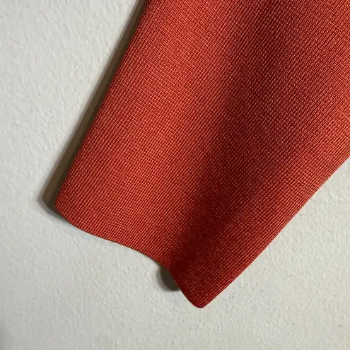 Cult Gaia Zora Knit Cutout Midi Dress Women Medium Chili Orange Asymmetrical NWT