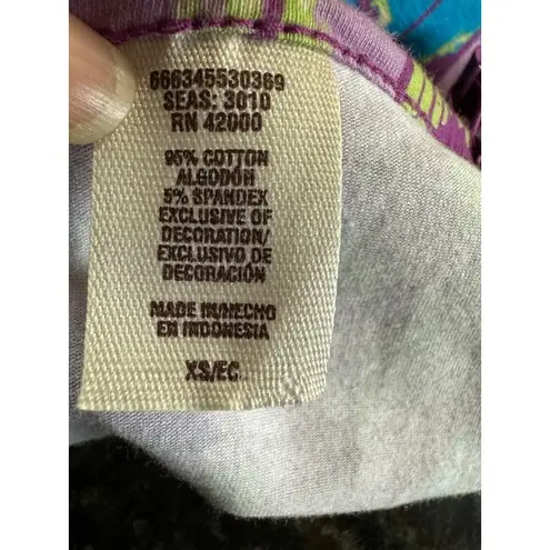 Route 66 Vintage Lace Trim Cami Tank Top Y2K Chevron Print Coquette Sz XS