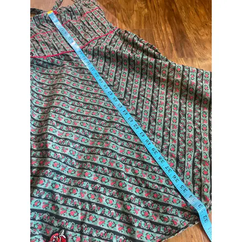 Vintage 90s Y2k MORBID THREADS Pinup Dress WHIMSY GOTH GRUNGE Skulls Roses S Black