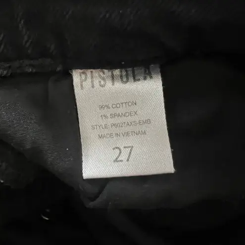 Pistola Nico Ember High Rise Skinny Distressed Black Jeans Size 27 Denim Slim