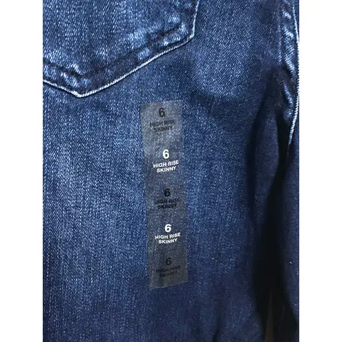 INC Denim High Rise Skinny Jeans Womens 6 Stretch Casual Classic Dark Indigo NWT - Image 7