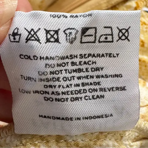 Faithfull the Brand buttery yellow wide leg high waisted pants, size 2 boho