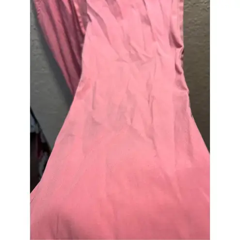 Nu Dimension Stretch Pink Scrub Pants Woman’s Size Large FLAWED