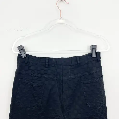 St. John Black Checker Print Pants