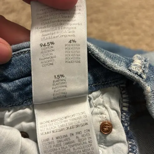 Mother Women’s Looker Ankle Fray Distressed Denim Jeans in Love Gun