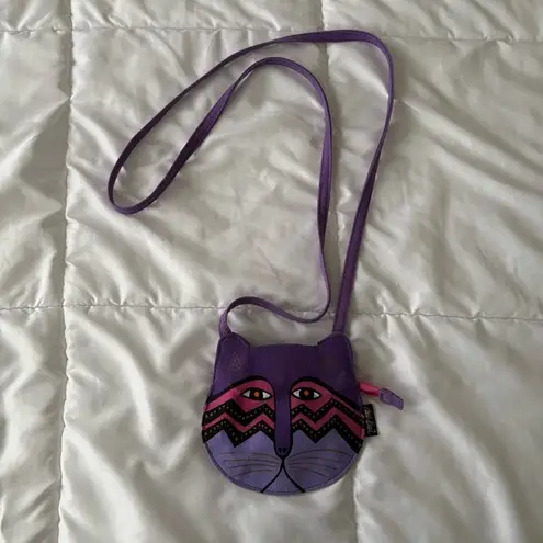 Laurel Burch Purple and Pink Cat Face Bag