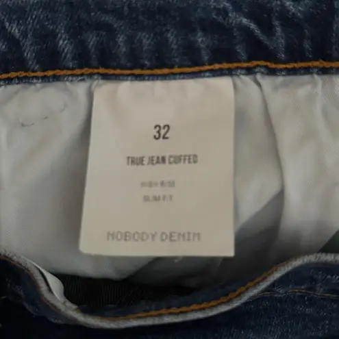 Nobody Denim Jeans Women 14 32" True Jean Cuff High Rise Slim Fit Fading Casual Blue