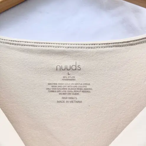 NUUDS | LARGE LONG SLEEVE CREWNECK BODYSUIT IN STONE