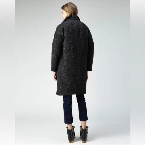 Kenzo Speckled Wool Topcoat Black Size M