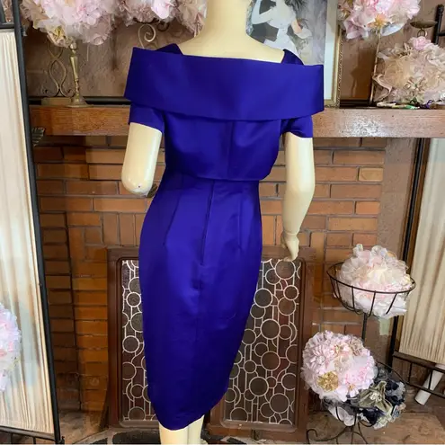 Alex Evenings VINTAGE 1990'S ELECTRIC PURPLE/BLUE COCKTAIL DRESS & BOLERO SET 6