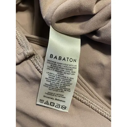 Babaton Square Neck Short Sleeve Bodysuit Taupe XL