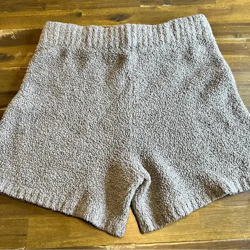 SKIMS  Shorts Women's 2X 3X Gray Smoke Cozy Knit Sherpa High Rise Lounge Pull On