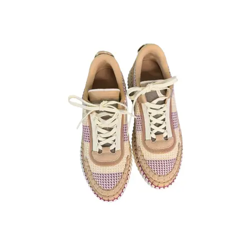 Chloé Chloe NIB Nama Whipstitch Sneakers in Wild Purple Size 40