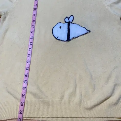 Bee You! Vintage Unique Short Sleeved Turtle Neck Bee Sweater Yellow Size M