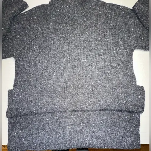 Well Worn Nep Yarn Sweater Women’s Size M Cozy Mock Neck Dark Gray Speckled