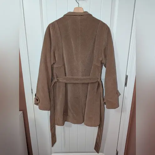 Vintage Kashmiraj Faux Cashmere Trench Coat Brown/Light Maroon Red Size undefined