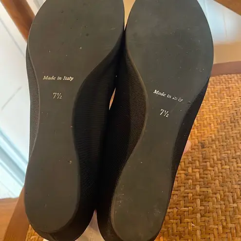Aquatalia black wedge stretch loafer flats size 7.5