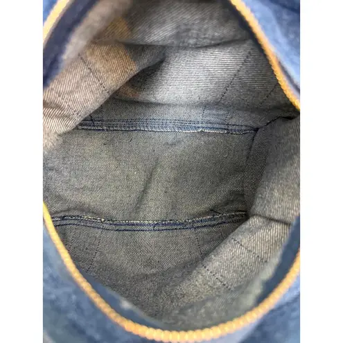 Sézane Blue Denim Shoulder Bag with Adjustable Strap