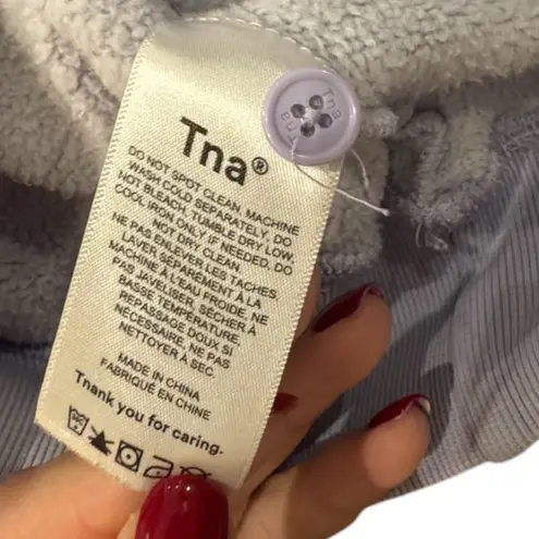 Aritzia TNA Cozy AF Button Collared Lavender Oversized Pullover Size 1 (small) Purple - Image 8