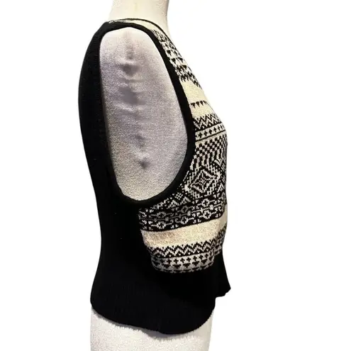 Dockers Vintage Zip Front Sweater Vest Fair Isle Knit (Size L)