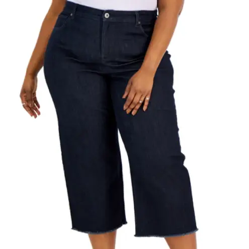 Style & Co  Plus Size High Rise Wide-Leg Cropped Jeans