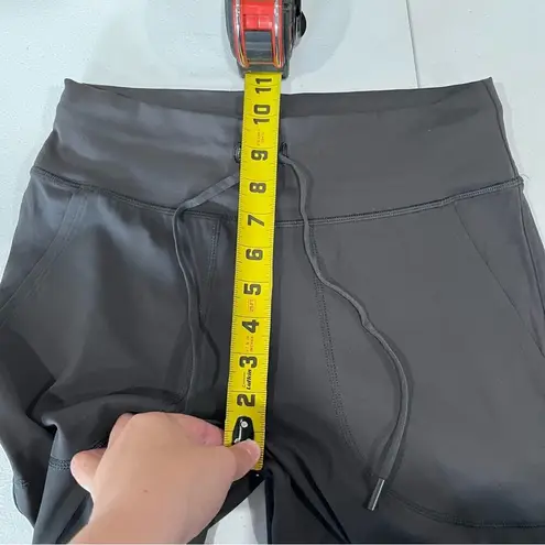 Halara NWOT Gray High Waist Rise Flare Pants Drawstring Pockets Womens Medium