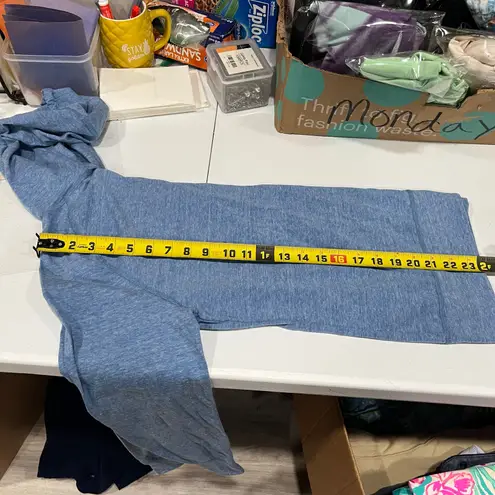 American Giant Lightwieght Full Zip Heathered Blue Jay Womens Medium USA Made