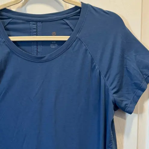 Tangerine Women's Activewear L Turkish Blue Rouche Shirt