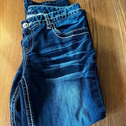 Maurice's  ORIGINAL CAPRI DENIM BLUE JEANS THICK STITCH 9/10​